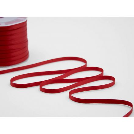 Red double satin ribbon 6mm